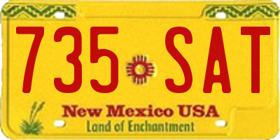 NM license plate 735SAT