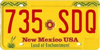 NM license plate 735SDQ