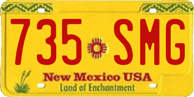 NM license plate 735SMG