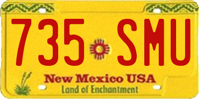 NM license plate 735SMU