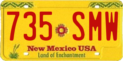 NM license plate 735SMW