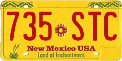 NM license plate 735STC