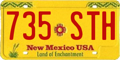 NM license plate 735STH