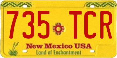 NM license plate 735TCR
