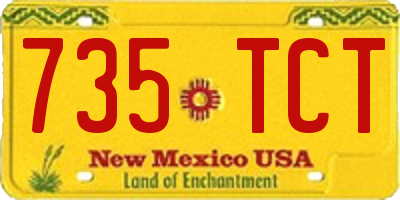 NM license plate 735TCT