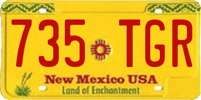 NM license plate 735TGR