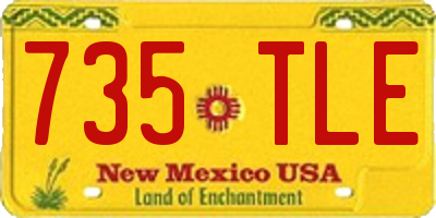 NM license plate 735TLE