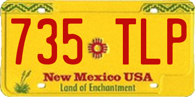 NM license plate 735TLP