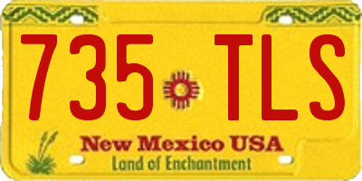 NM license plate 735TLS