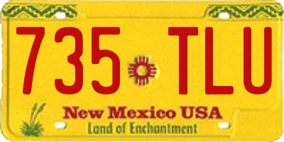 NM license plate 735TLU