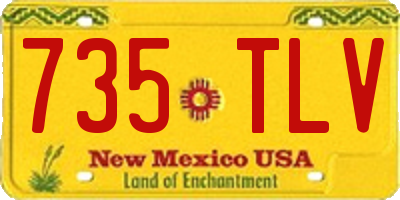NM license plate 735TLV