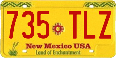 NM license plate 735TLZ