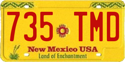 NM license plate 735TMD