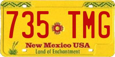 NM license plate 735TMG