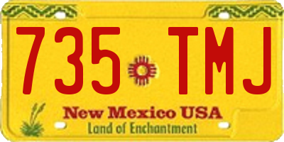 NM license plate 735TMJ