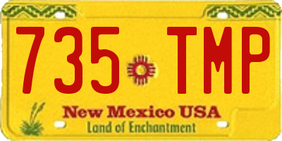 NM license plate 735TMP
