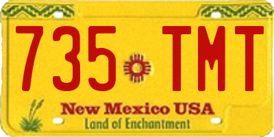 NM license plate 735TMT