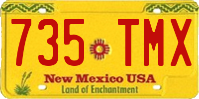 NM license plate 735TMX