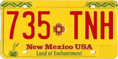 NM license plate 735TNH