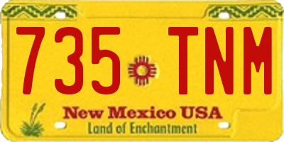 NM license plate 735TNM
