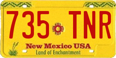 NM license plate 735TNR