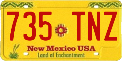 NM license plate 735TNZ