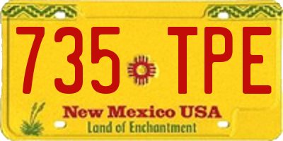 NM license plate 735TPE