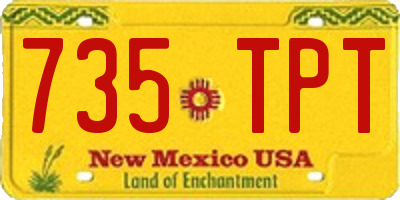 NM license plate 735TPT