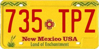 NM license plate 735TPZ