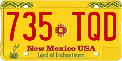 NM license plate 735TQD