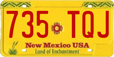 NM license plate 735TQJ