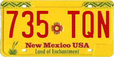 NM license plate 735TQN