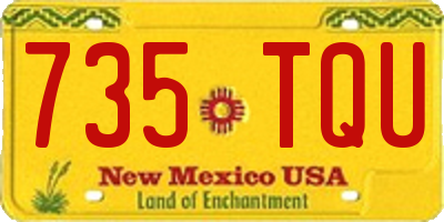 NM license plate 735TQU