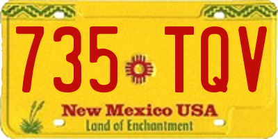 NM license plate 735TQV