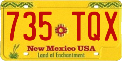 NM license plate 735TQX
