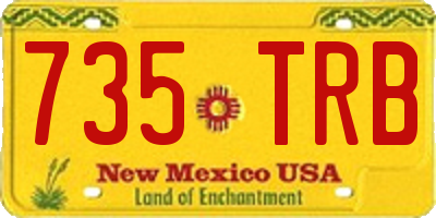 NM license plate 735TRB