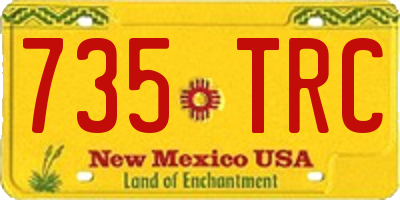NM license plate 735TRC