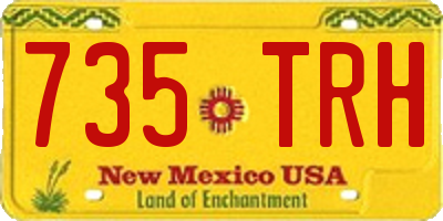 NM license plate 735TRH