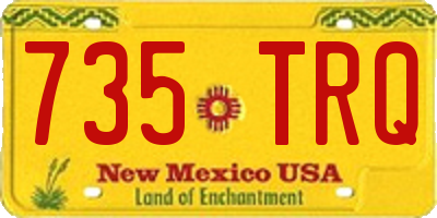 NM license plate 735TRQ