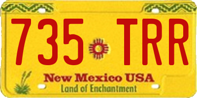 NM license plate 735TRR