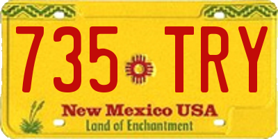 NM license plate 735TRY