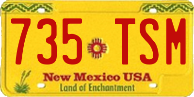 NM license plate 735TSM