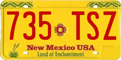 NM license plate 735TSZ