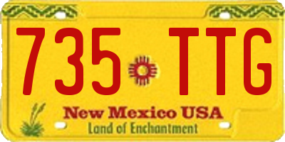 NM license plate 735TTG