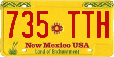 NM license plate 735TTH