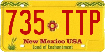 NM license plate 735TTP