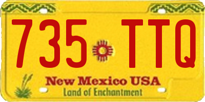 NM license plate 735TTQ