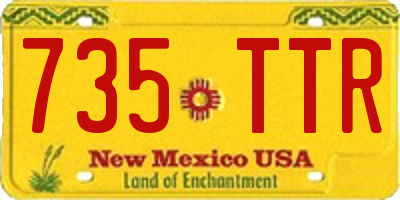 NM license plate 735TTR