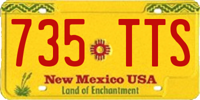 NM license plate 735TTS