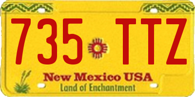 NM license plate 735TTZ